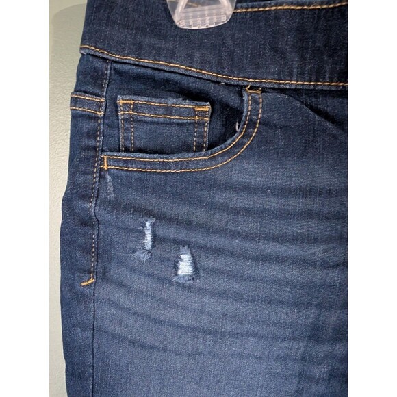 Cat & Jack Girls Sz 10 Jeggings Jeans Ultimate Stretch 5-Pockets Blue Distressed - Picture 4 of 7